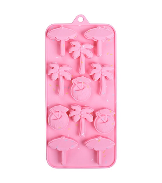 4" x 8" Summer Silicone Tropical Icons Candy Mold by STIR, , hi-res, image 2