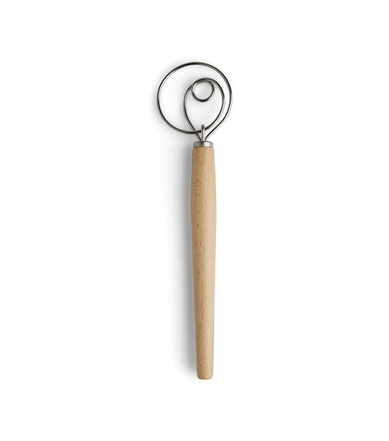 Stainless Steel Dough Whisk With Wood Handle by STIR, , hi-res, image 2