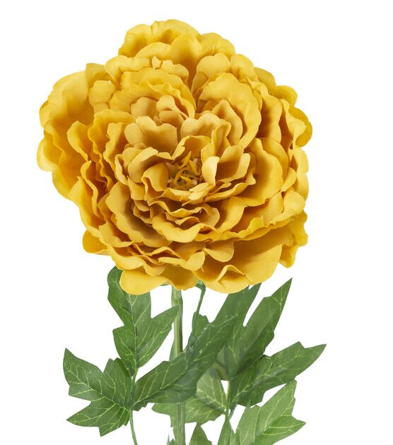 30" Yellow Peony Stem by Bloom Room, , hi-res, image 2