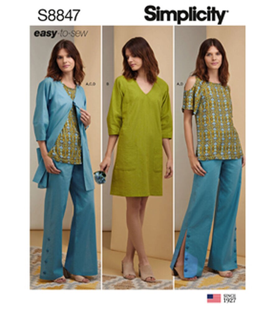 Simplicity S8847 Size 6 to 24 Misses Sportswear Sewing Pattern, U5 (16-18-20-22-24), swatch
