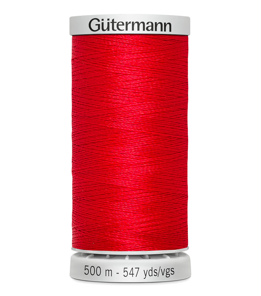Gutermann 500M Dekor 35wt Thread, 4550 Tomato Red, swatch