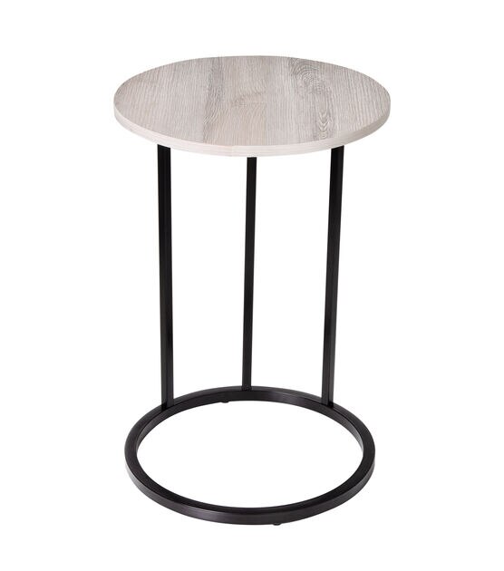 Honey Can Do Natural Round End C Table, , hi-res, image 6