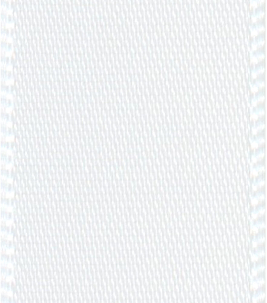 Offray 5/8''x21' Double Faced Satin Solid Ribbon, White, swatch