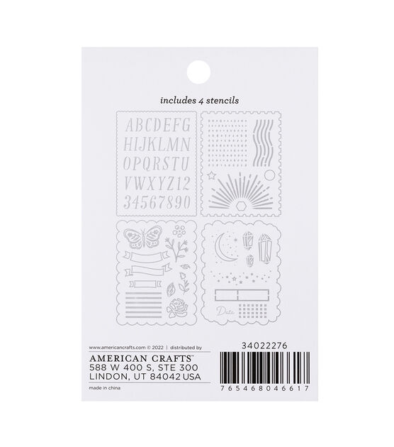 American Crafts Art Journaling Stencils, , hi-res, image 2