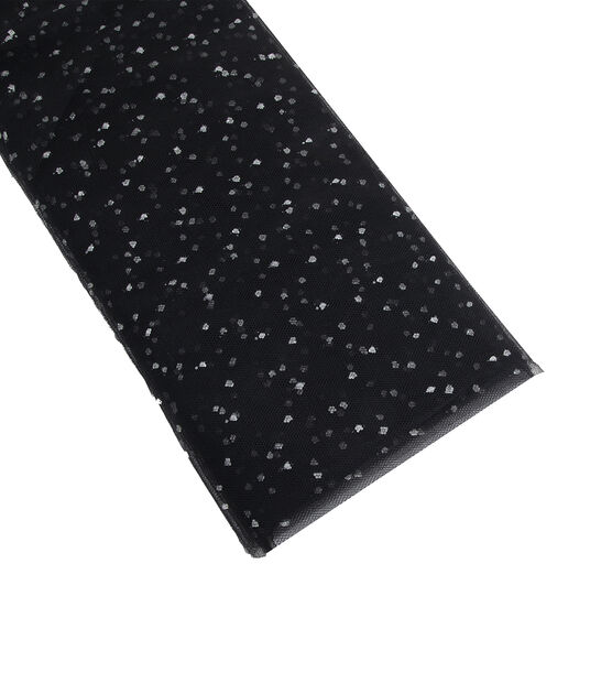 White Dots On Black Glow in The Dark Mesh Fabric by The Witching Hour