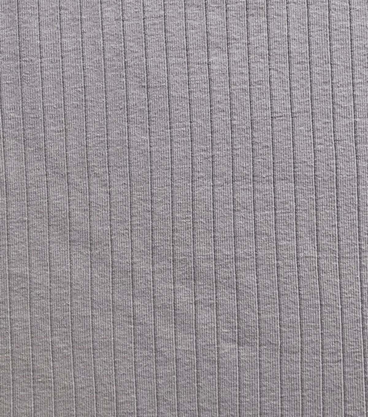 Gray Solid Drop Needle Interlock Knit Fabric | JOANN