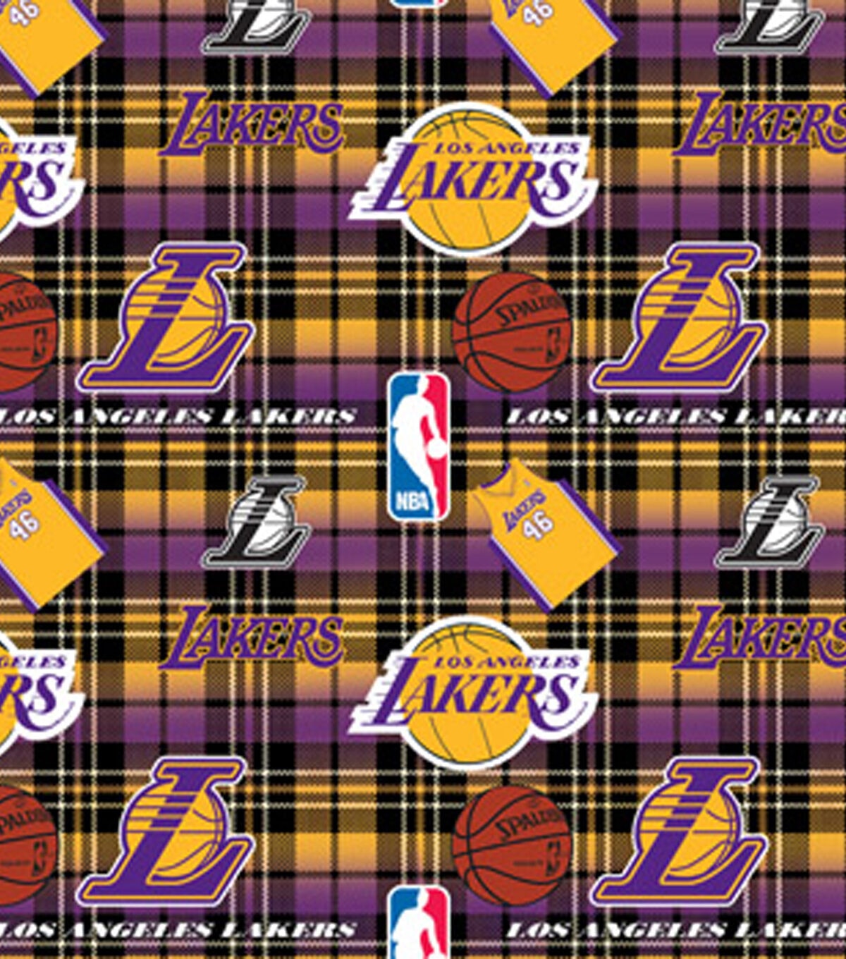 Los Angeles Lakers Fabric By the Yard