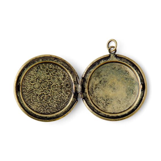 Antique Gold Antiquist Locket With Owl Pendant by hildie & jo, , hi-res, image 3