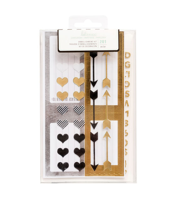 Heidi Swapp Stationery A2 Embellish Kit Gold