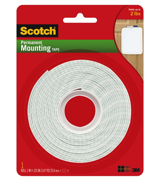 Scotch 1" x 125" Permanent Mounting Tape