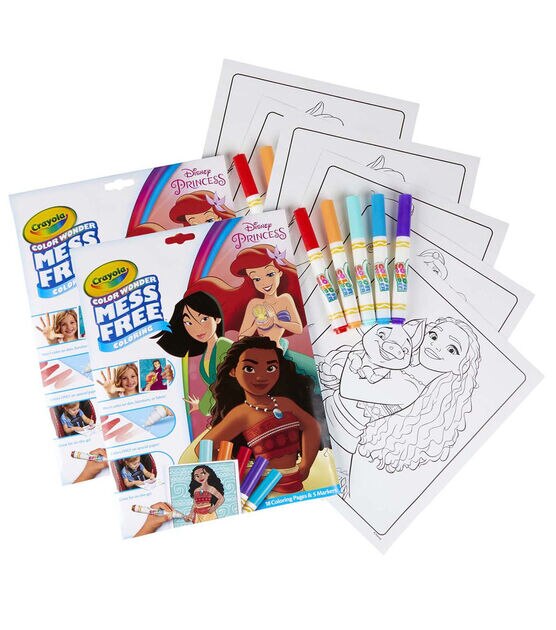Crayola 2ct Color Wonder Mess Free Disney Princess Coloring Book Set