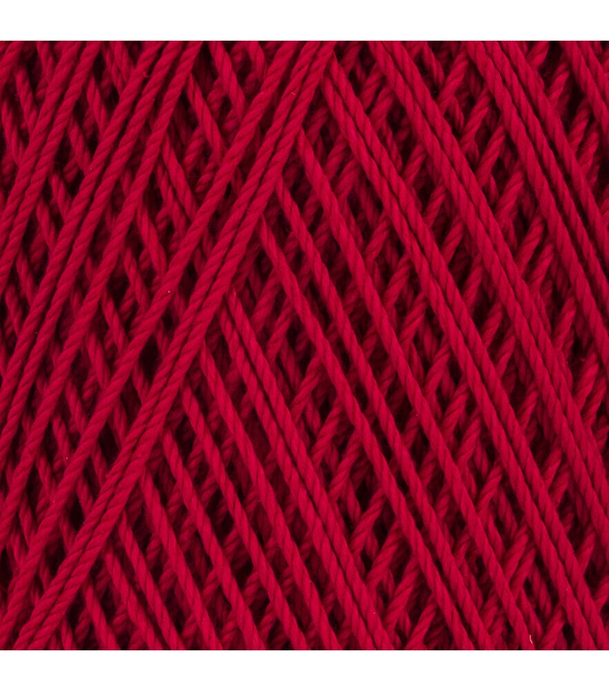 Aunt Lydia's Fashion Cotton Crochet Thread, Scarlet, swatch, image 3