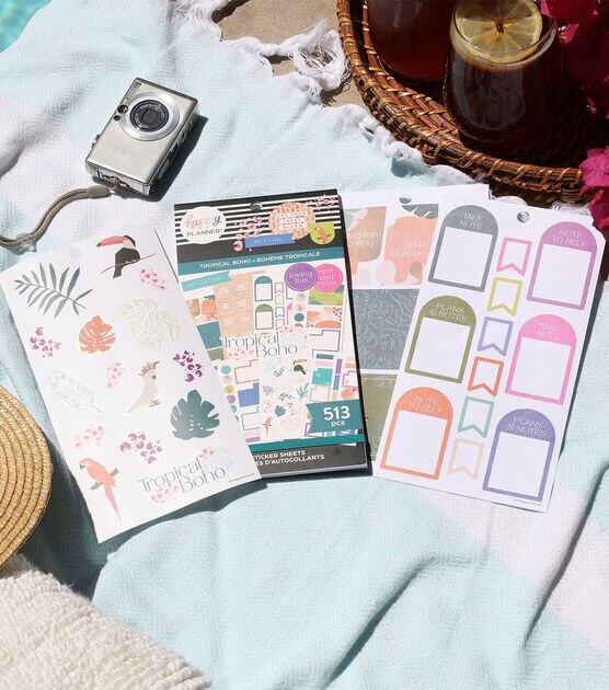 513pc Tropical Boho Happy Planner Sticker Pack, , hi-res, image 6