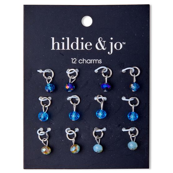 12ct Silver & Blue Crystal Charms by hildie & jo
