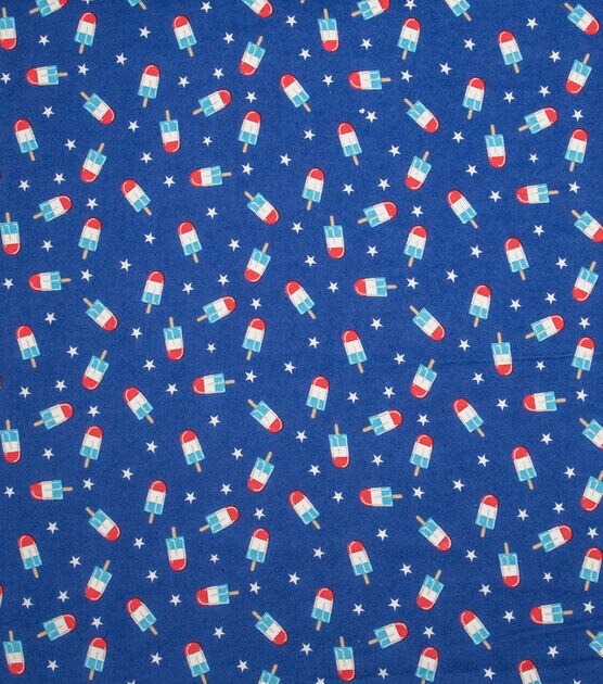 POP! Super Snuggle Patriotic Popsicle Flannel Fabric, , hi-res, image 2