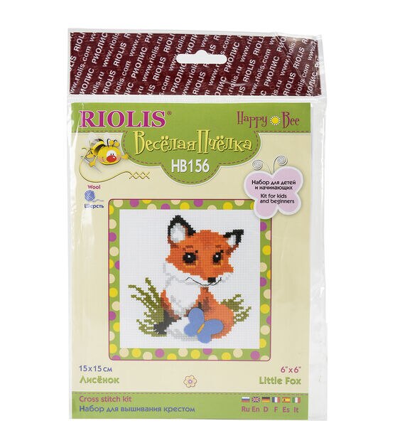 RIOLIS 6" Little Fox Counted Cross Stitch Kit