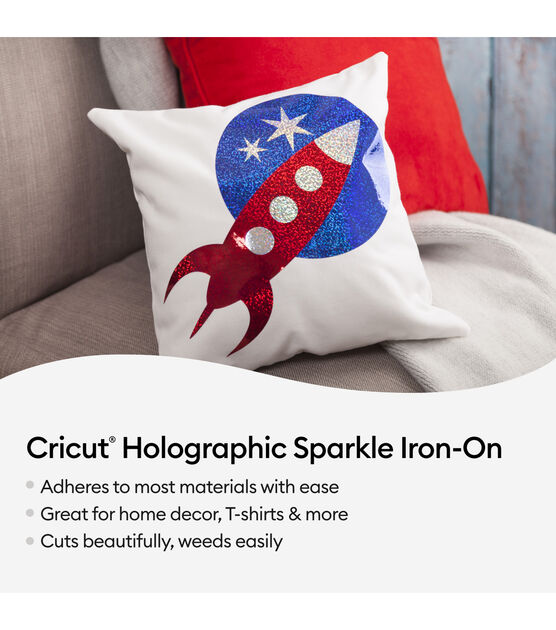 Cricut 12" x 24" Holographic Sparkle Iron On Roll, , hi-res, image 2