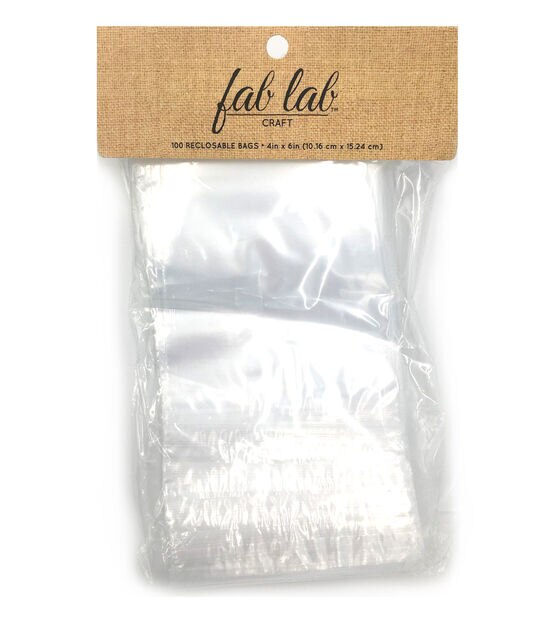 Fab Lab 4" x 6" Reclosable Storage Bags 100pc