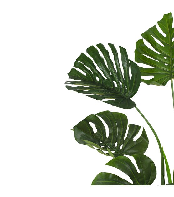 Northlight 35" Potted Green Wide Leaf Monstera Artificial Floor Plant, , hi-res, image 3