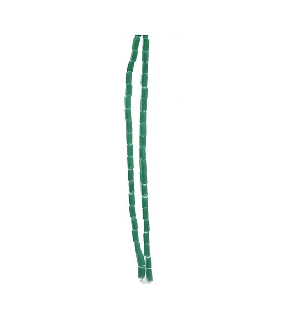 10" Green Faceted Rectangle Glass Strung Beads 2pk by hildie & jo, , hi-res, image 2