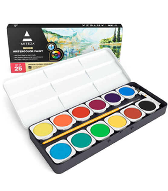 Arteza Premium Watercolor Paint Pan 25pk