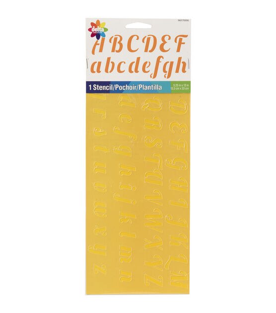 Delta Creative 5.25''x13'' Stencil Script Alphabet