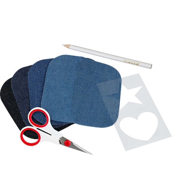 Singer Diy Iron-on Printed And Denim Fabric Patches : Target