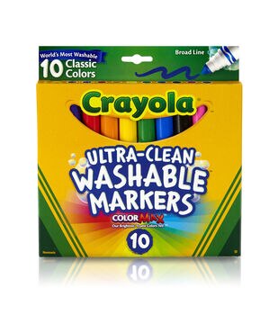  Crayola Super Tips Marker Set (100ct), Fine Point Washable  Markers, Drawing Markers for Kids & Adults, Great for Thick & Thin Lines :  Arts, Crafts & Sewing