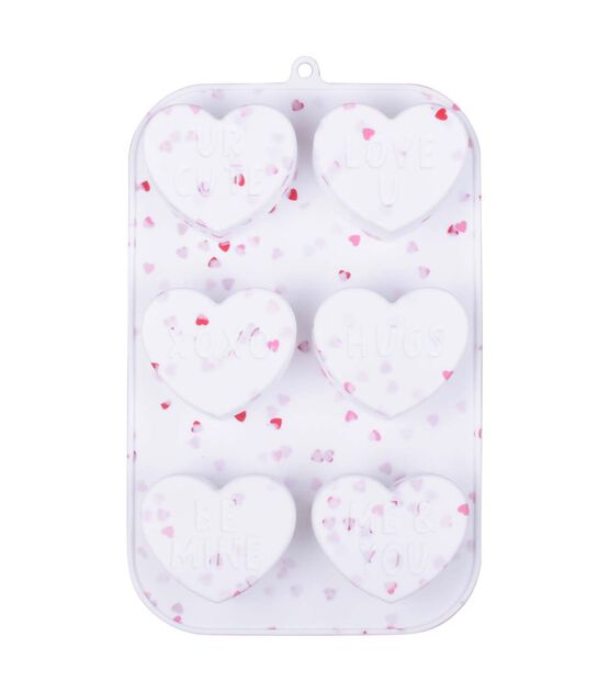 Kamehame Conversation Heart Silicone Mold, 2 Pieces Conversation Heart  Mold, Valentine's Day Candy Heart Mold for Cake Cupcake Decorating,  Non-Stick