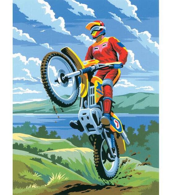 Royal Langnickel Junior Small Paint By Number Kit Motocross