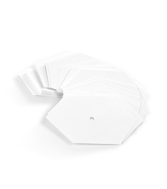 Dritz 2" Hexagon Paper Piecing Shapes, 50 pc, White, , hi-res, image 4
