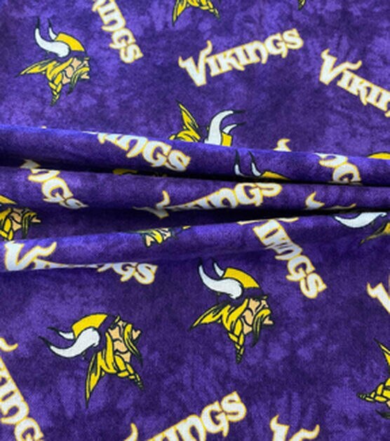 Fabric Traditions Minnesota Vikings Flannel Fabric 42" Tie Dye, , hi-res, image 3
