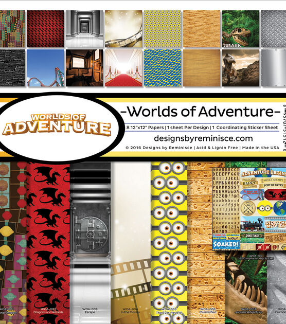 Reminisce Worlds of Adventure 12''x12'' Collection Kit