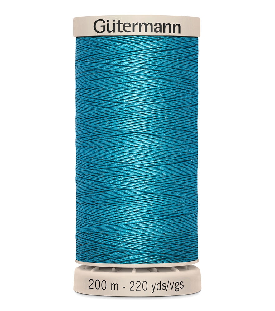 Gutermann Hand Quilting Thread 200 Meters (220 Yrds), 7235 Peacock Teal, swatch