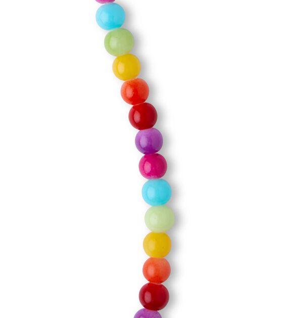 7.5" x 8mm Multicolor Glass Strung Beads by hildie & jo, , hi-res, image 3