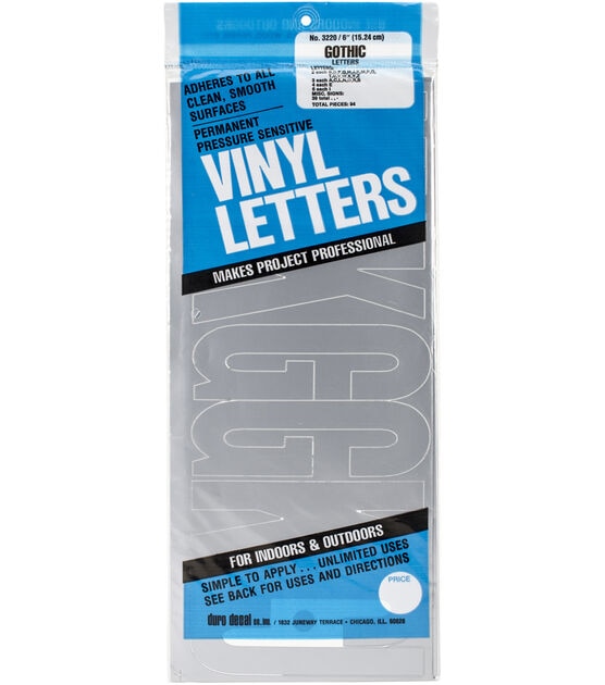 Duro 94pcs Permanent Adhesive Vinyl Letters, , hi-res, image 1