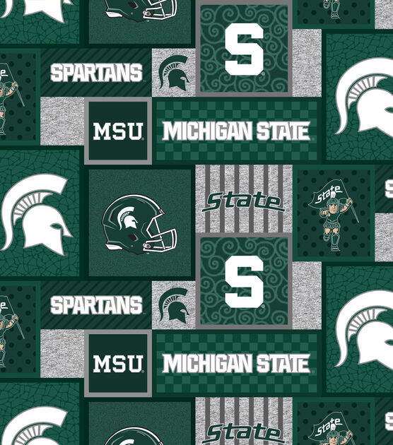 Michigan State Spartans Fleece Fabric College Patches