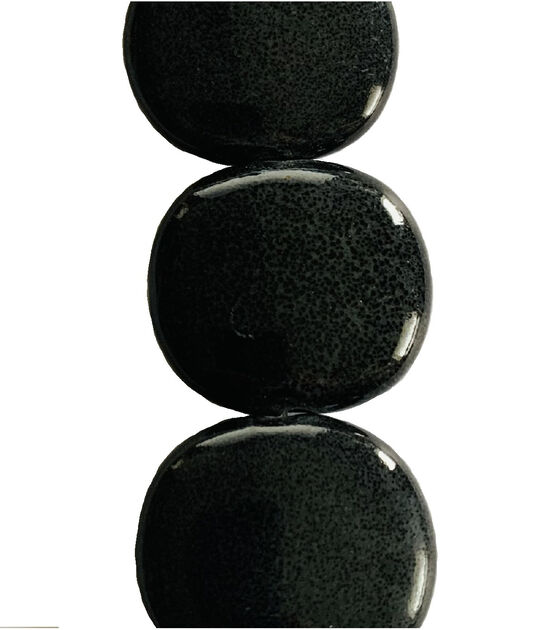 7" Black Circular Ceramic Beads by hildie & jo, , hi-res, image 2