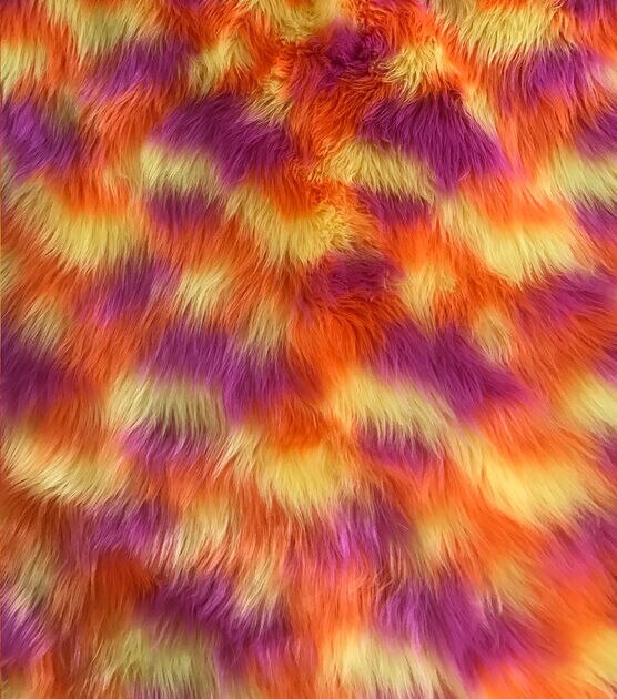 Multi Color Faux Fur Fabric, , hi-res, image 6