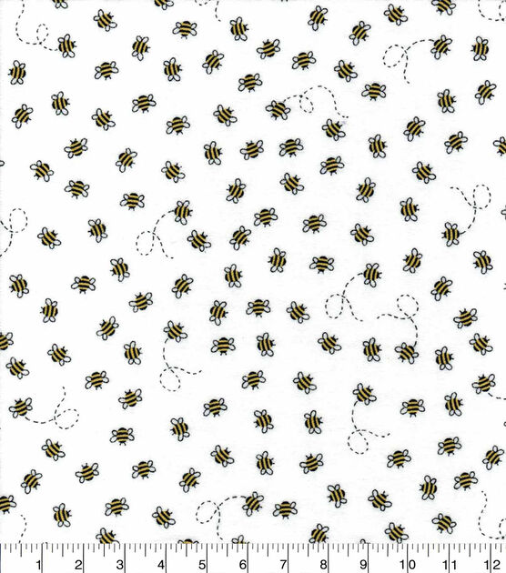 All Over Bees Nursery Flannel Fabric, , hi-res, image 2