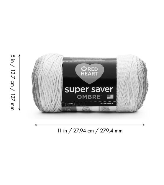 Red Heart Super Saver Ombre 482yds Worsted Acrylic Yarn, , hi-res, image 11
