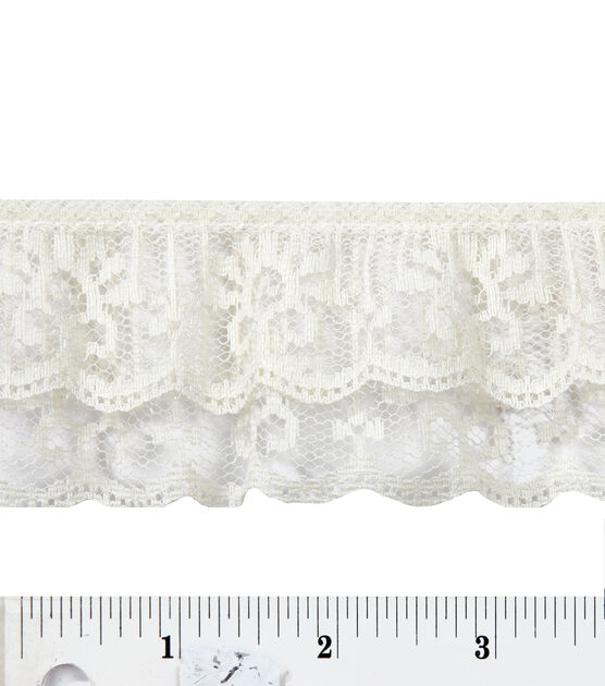 Simplicity 2 tier Ruffled Lace Trim 2''