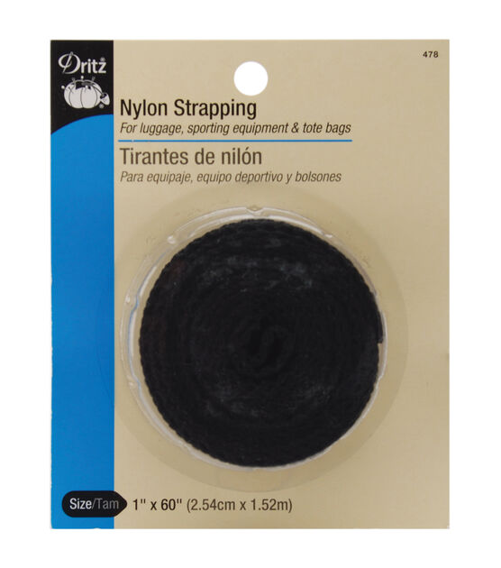 Dritz Polypro Belting & Strapping, Black, 1" x 60"