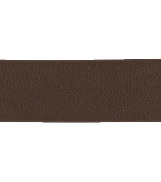 Simplicity Faux Leather Band Trim 0.5'' Dark Brown