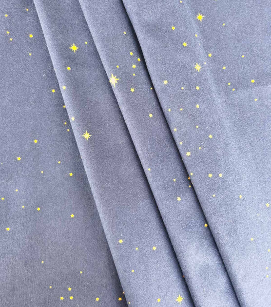 Celestial Navy Nursery Flannel Fabric, , hi-res, image 2