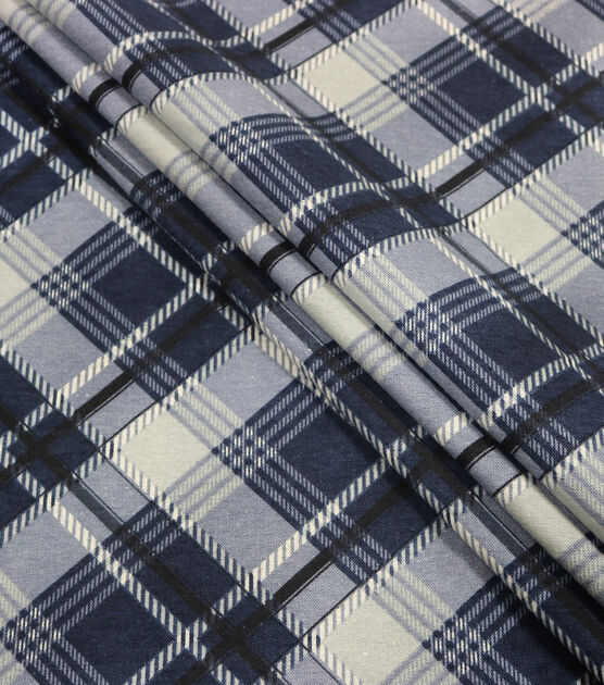 Blue Bias Plaid 108" Wide Flannel Fabric, , hi-res, image 2