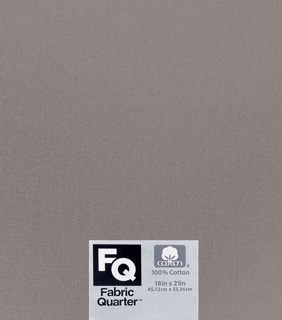 Gray 1 Piece Cotton Fabric Quarter, , hi-res, image 2