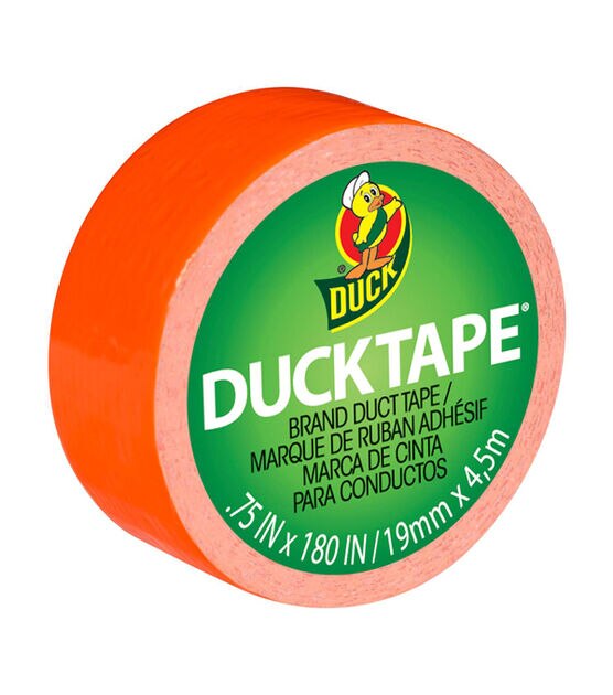 Mini Duck Tape .75" Wide 15' Roll Orange