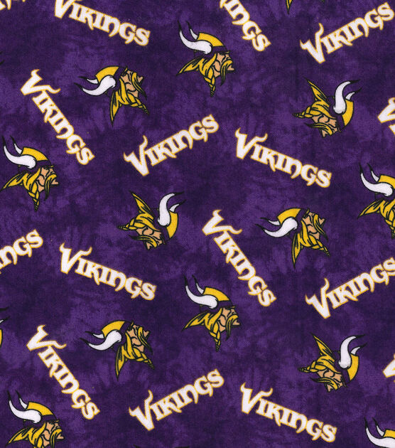 Fabric Traditions Minnesota Vikings Flannel Fabric 42" Tie Dye, , hi-res, image 2