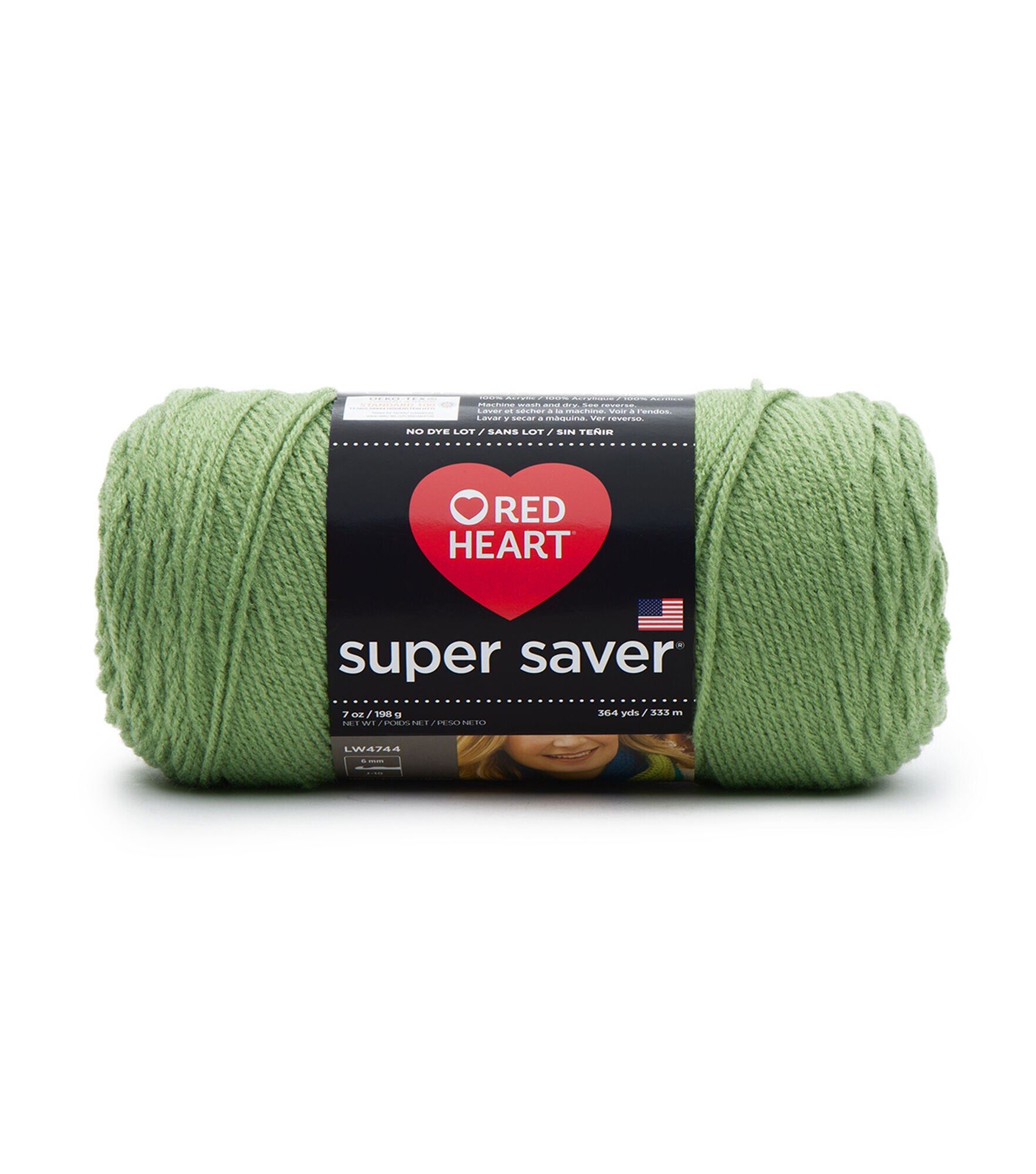 Red Heart Super Saver Worsted Acrylic Yarn, Tea Leaf, hi-res